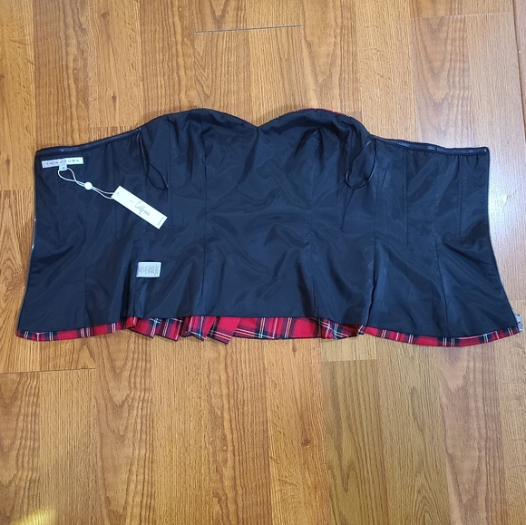 Trina Turk Strapless Plaid Top Size 8 NWT - Picture 3 of 7